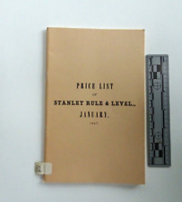 1867 Price List of Stanley Rule & Level - 1978 Reprint Catalog picture