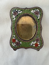 Antique Italian Micro Mosaic Miniature Picture Frame Floral Victorian picture