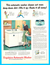 Frigidaire Washer Dryer household appliance laundromat  vintage print ad 1953 picture