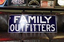 SCARCE CIRCA 1900 FAMILY OUTFITTERS PORCELAIN METAL SIGN FEDERAL ELECTRIC STORE picture