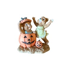 Bear Seasons Hi Pumpkin Halloween Figurine Teddy Bear & Pumpkins 5in 1998 picture