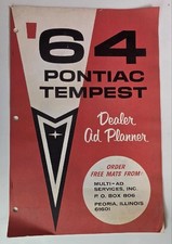 Rare Vintage 1964 Pontiac Tempest Dealer Ad Planner Oversized Catalog picture