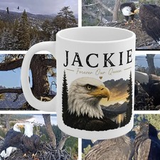 Jackie Bald Eagle Big Bear Lake Memorial Coffee Mug, Big Bear Famous Eagle Memor picture