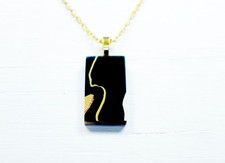 Fordite Necklace - Premium Fordite - 29.04mm x 16.45mm x 4.04mm (N-168) picture
