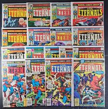 ETERNALS Vol 1 #1 -8, 11 12, 14-19 Ann #1 High Mid to HIgh Grade Newsstand 1976 picture