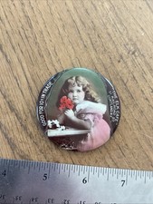 Rare Early Advertising Good For Trade Pocket Mirror The Elk Cafe Cortland NY Cel picture