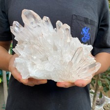 5.4lb Natural Clear White Quartz Crystal Cluster Rough Healing Specimen picture