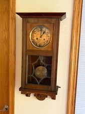 Antique Friedrich Mauthe Art Nouveau German Regulator Wall Clock  - Running picture