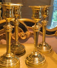 (4)  Baldwin Smithsonian Institution Brass Candlesticks  7