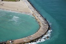 Photo:Miami Beach FL Haulover Inlet Aerial Jetty Beach 2000s picture