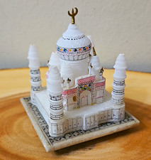 Handcrafted Stone Taj Mahal Architecture Figurine White Replica Souvenir 4
