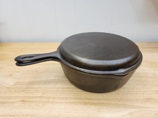 Lodge Foursome 4-In-1 Cast Iron Dutch Oven - Cleaned & Seasoned - Vintage 1960's picture