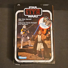 Star Wars Vintage Collection Obi-Wan Kenobi & Airborne Clone 2-Pack *BOX DAMAGE* picture