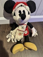 Vintage Minnie Mouse Christmas 18 Plush NWT Disney Store Exclusive Santa Hat picture