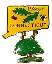 Lion's International Connecticut Charter Oak 1986 Lapel Pin picture