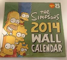 The Simpsons 2014 Wall Calendar New Old Stock Cartoon Funny Print Art NEW SEALED picture