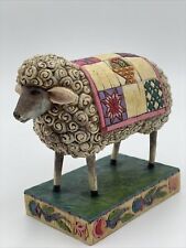 2003 JIM SHORE Heartwood Creek Sheep Lamb Figurine Quilt Peace In Valley Farm picture