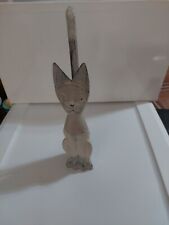 Whimsical Distressed Wood CAT Figurine picture
