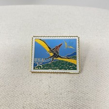 Pteranodon USPS Stamp Pin Dinosaur Collectible Lapel Pinback Winco International picture