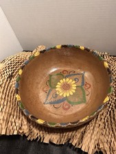 Set of 3 Vintage Mexican Tlaquepaque redware pottery nesting bowls picture