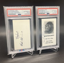 Bob Gimlin + Bob Heironimus PSA/DNA Authenticated Autograph Signed Business Card picture