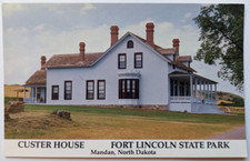 Mandan, ND  North Dakota Fort Lincoln State Park Custer House Vintage Postcard picture