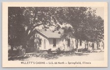 Willett's Cabins, U.S. 66 North, Route 66, Springfield IL Illinois Postcard picture