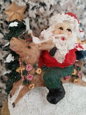 Santa Stocking Hanger (with Tree and Reindeer) Resin 5