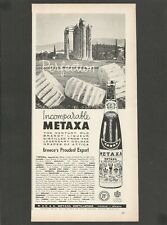 METAXA BRANDY - From the golden grapes of Attica - 1964 Vintage Print Ad picture