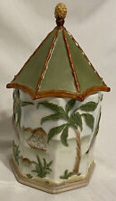 Lenox British Colonial Collection Canister Palm Trees Pineaplles Islands Ship picture