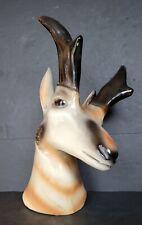 Vintage Figural ❦ PRONGHORN Antelope ❦ Western Decor Ceramic Planter ❦ MARKED picture