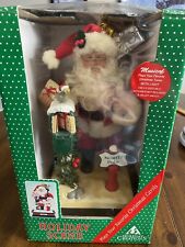 Vintage 1993 Holiday Creations Holiday Scene Santa At The North Pole Musical picture