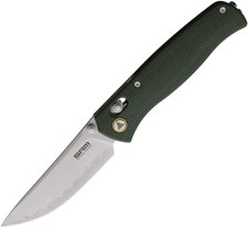 SRM Knives Medal 255L-MG3 Green Micarta Folding 140Cr Pocket Knife 255LMG3 picture