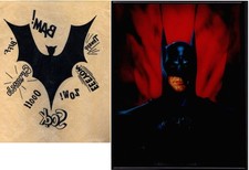 Vintage BATMAN DECAL + George Clooney BATMAN 10x13 print Warner Store Exclusive picture