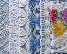 Vintage Chenille Bedspread Fabric 6 Pieces 12