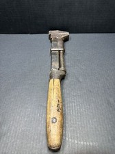 Vintage W&B Whitman & Barnes   Adjustable Wood Handle Wrench picture