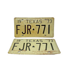 1973 TEXAS LICENSE PLATE PAIR FJR-771 Vintage picture