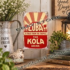 Cuba Kola Drink Tropical Soda Advertising Retro Metal Tin Sign home accessory picture