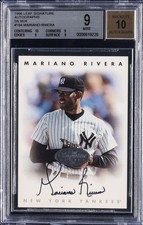 1996 LEAF SIGNATURE AUTOS SILVER #194 MARIANO RIVERA BGS 10 picture