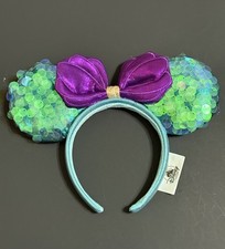 SALE Ariel Sequin Minnie Mouse Ear Headband, Disney Parks - New Without Tags picture
