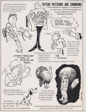 1973 Press Photo View of How Tattoo Patterns are Changing picture