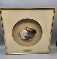 VTG Figi Giftware Black Lipped Pearl Oyster 24k Gold Shadowbox Art. LARGE 12x12 picture