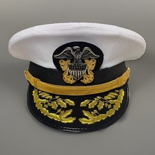 New WWll US Navy Officer Hat , US Navy Admiral Cap Repro All Sizes Available picture