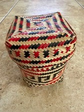 Traditional Lidded Urutu Woven Black & Red by Baniwa People of Amazon Rainforest picture