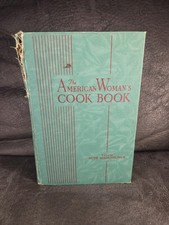 Vintage 1939 The American Woman's Cook Book Hardcover Thumb Indexed Cookbook picture