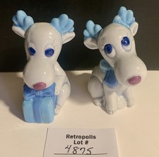Pair of Kitsch Ceramic Reindeer ADORABLE Vintage picture
