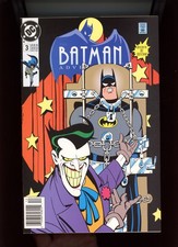 1992 DC Comics, Batman Adventures #3, Newsstand, Joker cover, NM, BX52 picture
