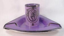 Art Deco Match Holder Ashtray Silver Overlay Dancer Purple Solian Ware Soho #1 picture