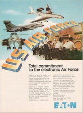 Eaton 1987 US Air Force Print Ad Electronic Systems Defense Aircraft picture