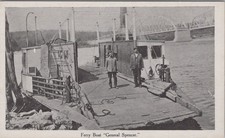 Ferry Boat General Spencer East Haddam CT Bridge Crew Steam 1910s Postcard picture